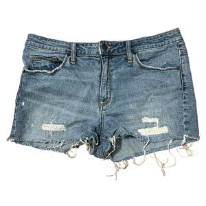 UNIVERSAL THREAD High rise shortie distressed jean shorts
